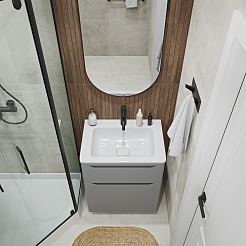 Vivon Тумба под раковину Shelly 60 серая матовая – фотография-2